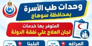 10 وحدات لطب الأسرة بسوهاج تقدم خدمات العلاج على نفقة الدولة.. اعرف أماكنها :اليوم السابع
