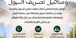 استعداداً للأمطار بلدية الحازمي تنظيف العبارات ومناهيل تصريف السيول