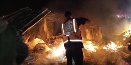غزة.. مصرع طفلتين إثر حريق اندلع في خيمة للنازحين بمواصي خان يونس