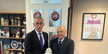 رئيس الاتحاد التركي لكره القدم يستقبل هاني أبو ريدة لبحث سبل تعزيز التعاون