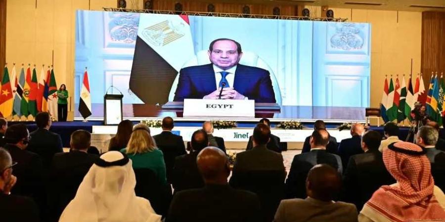 الرئيس السيسي يعطي اشارة بدء فعاليات اسبوع القاهرة للمياه تحت عنوان «المياه حافزًا للسلام والازدهار المشترك وكوكب مستدام»