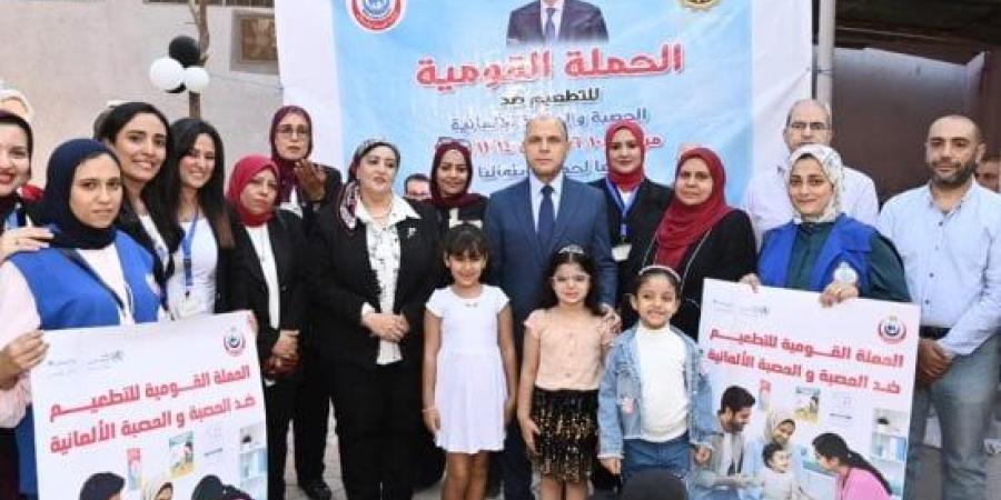 محافظ الغربية يشهد انطلاق الحملة القومية للتطعيم ضد الحصبة بقرية محلة مرحوم :اليوم السابع