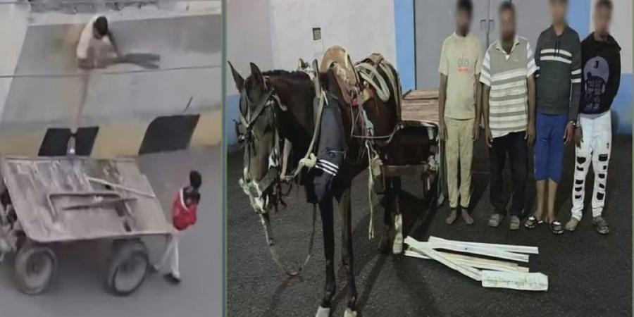 هربوا بعربية كارو.. ضبط المتهمين بسرقة ألواح معدنية من قطار بالشرقية وبيعها لتاجر خردة