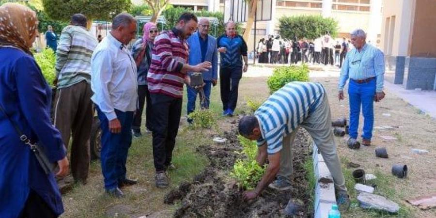 زراعة 1000 شجرة بكلية علوم الرياضة بطنطا ضمن مبادرة "اتحضر للأخضر" :اليوم السابع