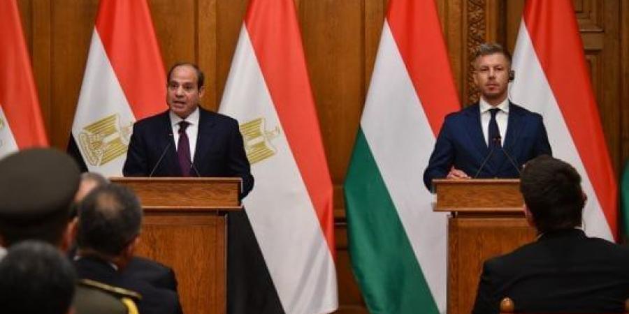نص كلمة فخامة الرئيس السيسى فى المؤتمر الصحفى المشترك مع رئيس وزراء المجر :اليوم السابع