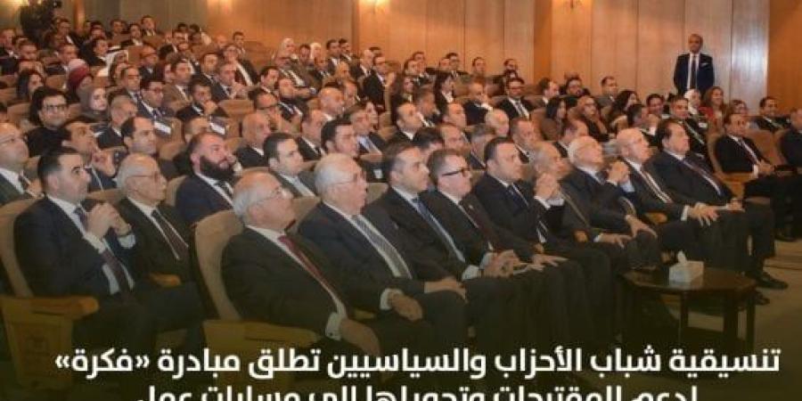 تنسيقية شباب الأحزاب تطلق مبادرة فكرة لدعم المقترحات وتحويلها لمسارات عمل :اليوم السابع