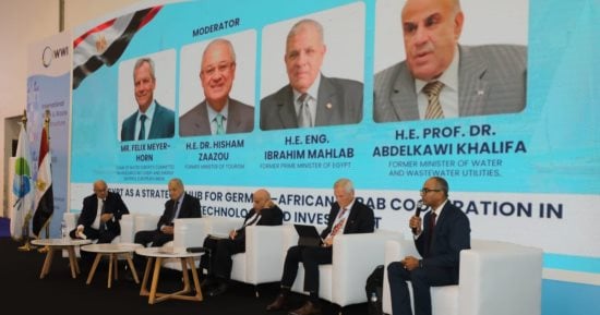 مناقشة تعزيز التعاون المصري الألماني بالمؤتمر الدولى لتكنولوجيا المياه والصرف الصحى