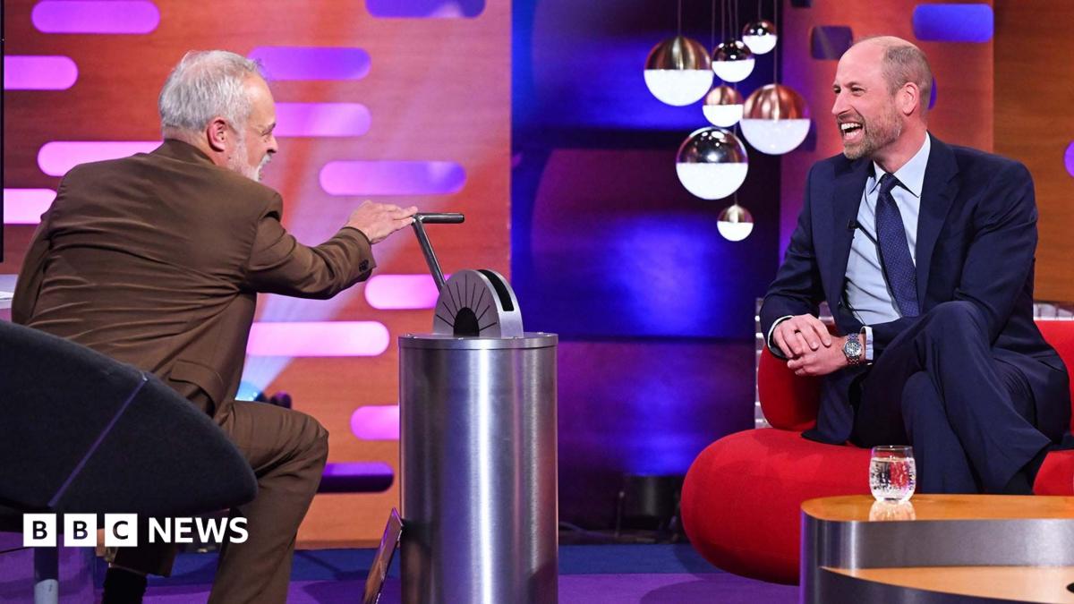 يلهث بينما يظهر الأمير ويليام بشكل مفاجئ في برنامج Graham Norton Show