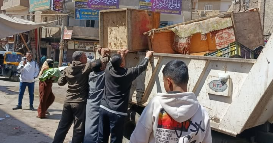 حملة مرافق لإزالة الإشغالات والتعديات بعدة مناطق بالجيزة